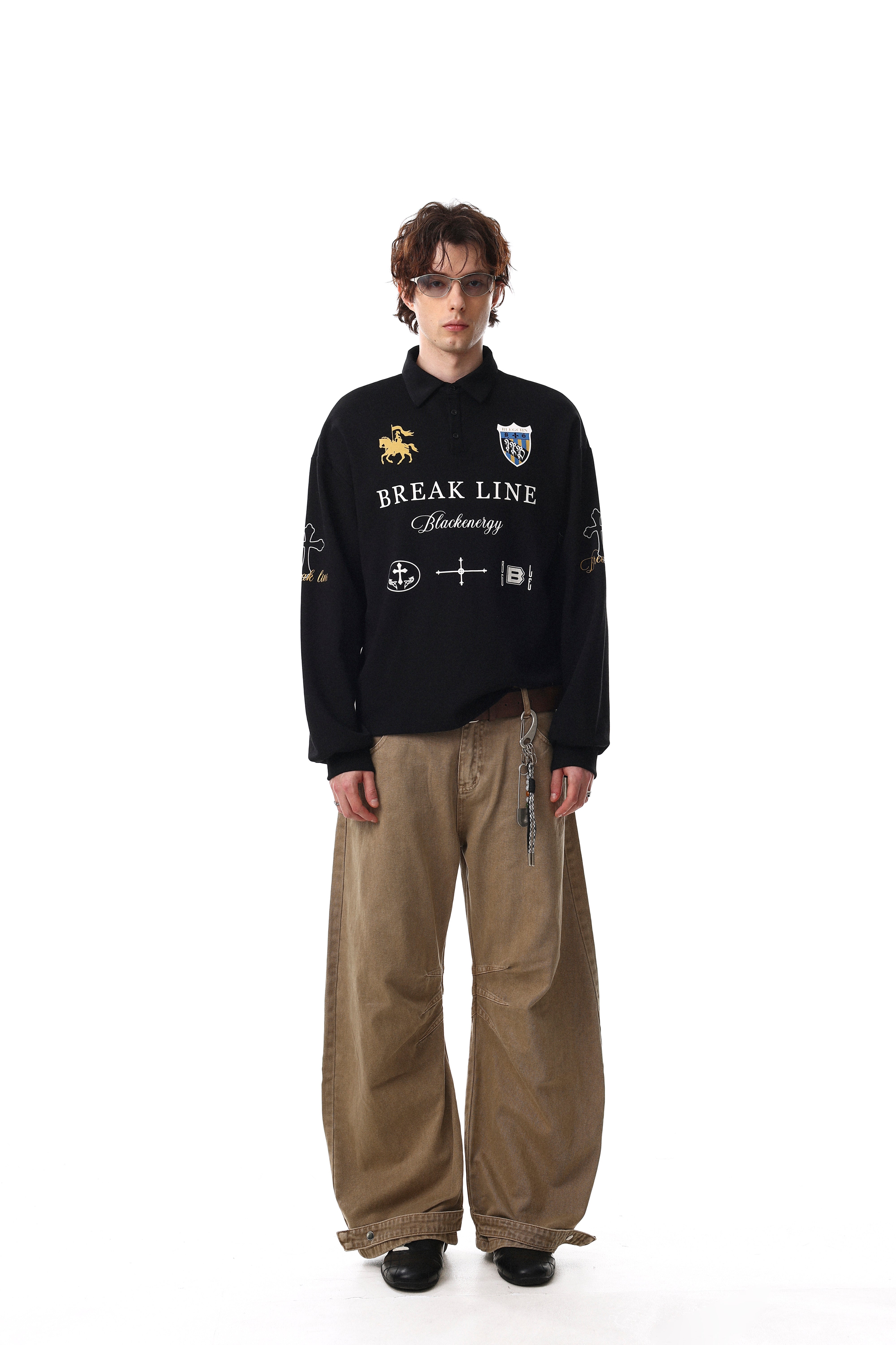 3-6-5.shop Break Line Graphic Polo