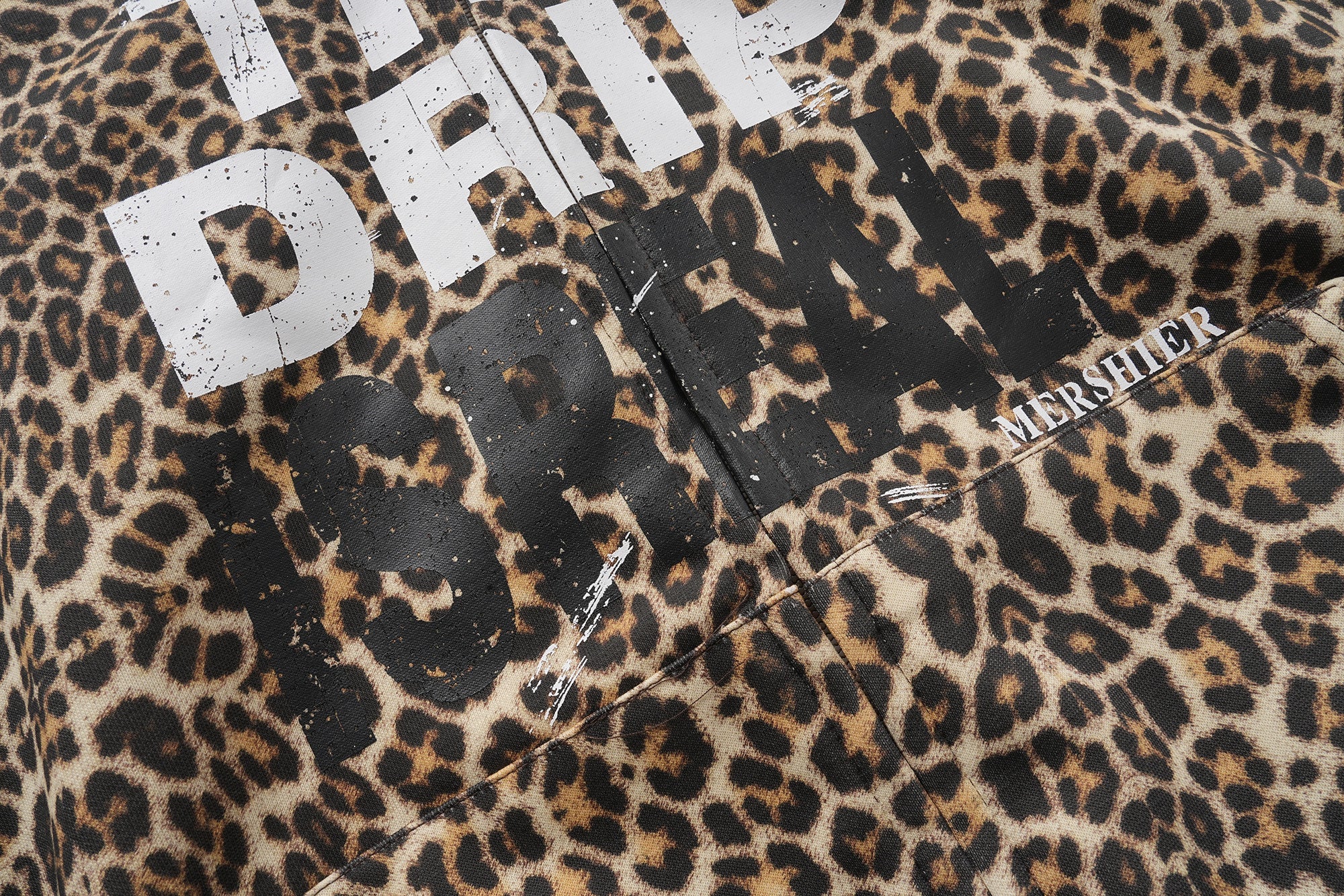 3-6-5.shop Leopard Graphic Zip-Up Hoodie