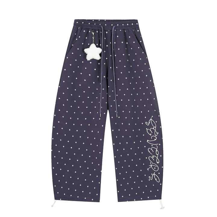 3-6-5.shop Star Pattern Wide-Leg Pants