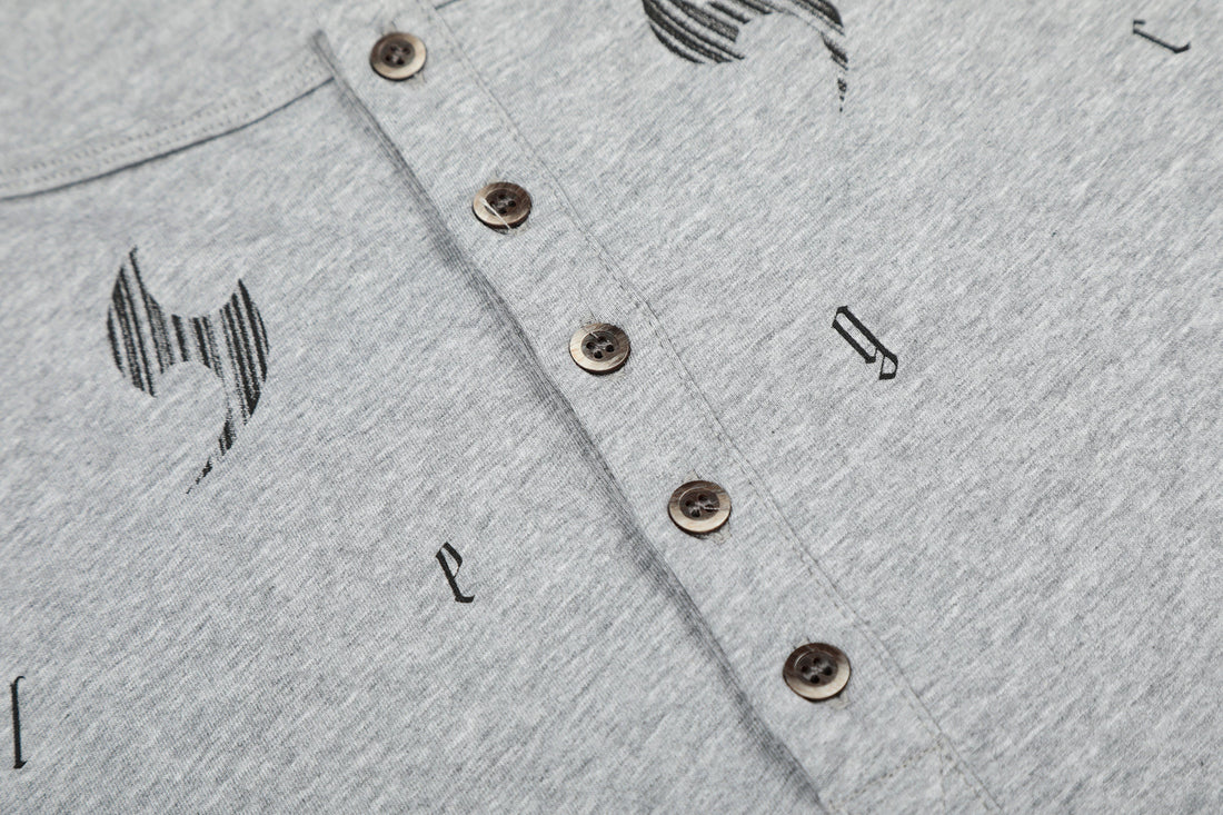 3-6-5.shop Graphic Henley Long Sleeve Tee
