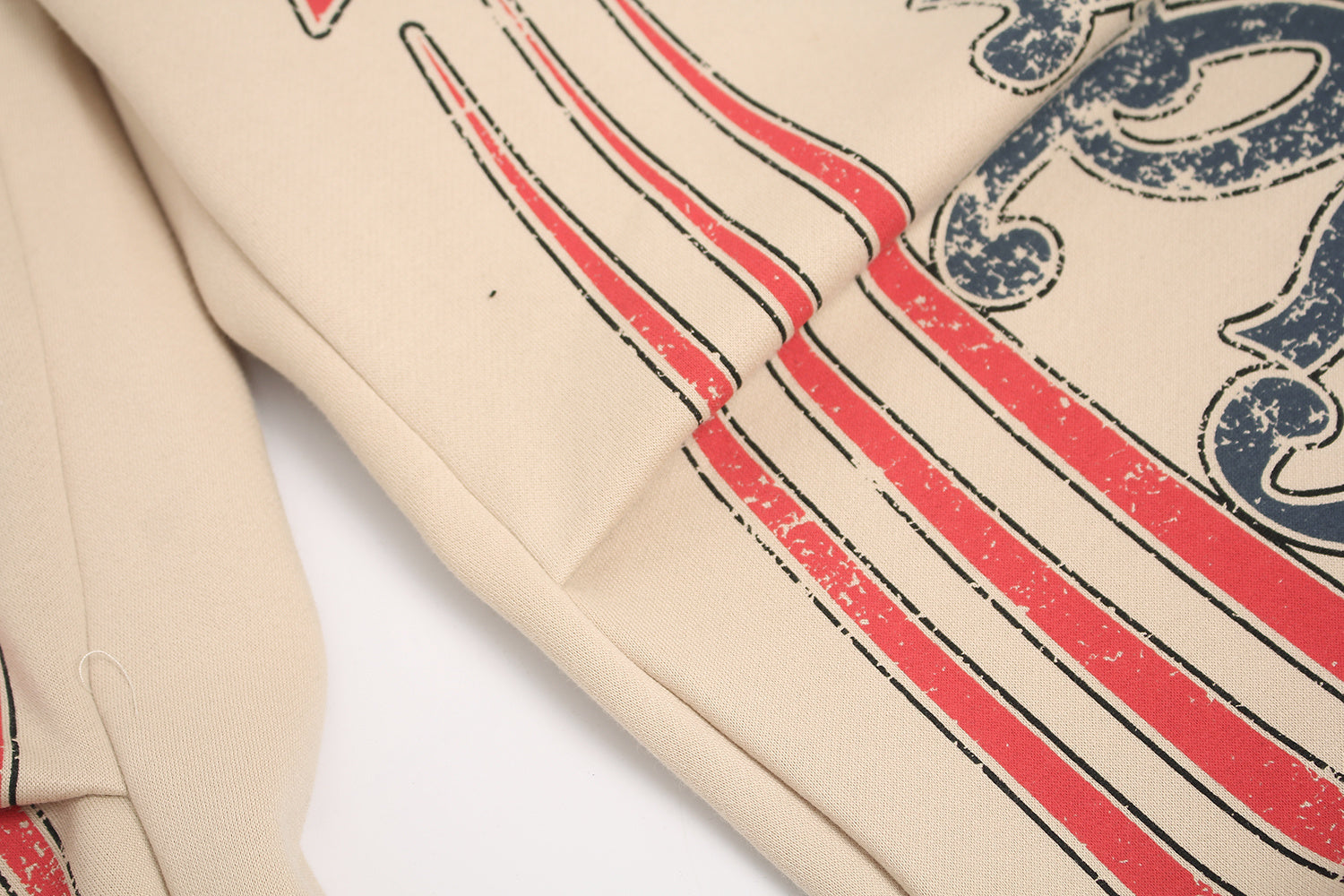 3-6-5.shop Fleece-Lined Star Letter Wide-Leg Sweatpants