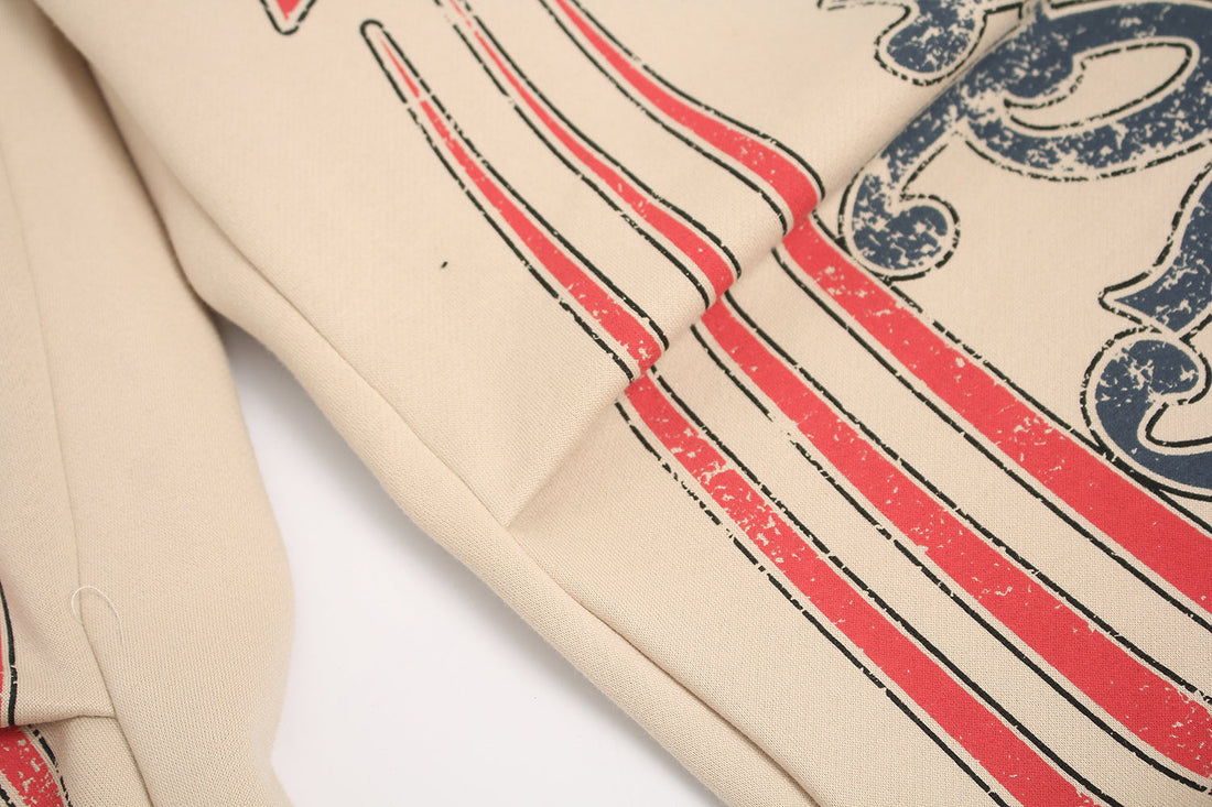 3-6-5.shop Fleece-Lined Star Letter Wide-Leg Sweatpants