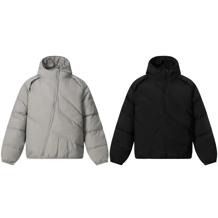 3-6-5.shop Asymmetric Zipper Puffer Jacket