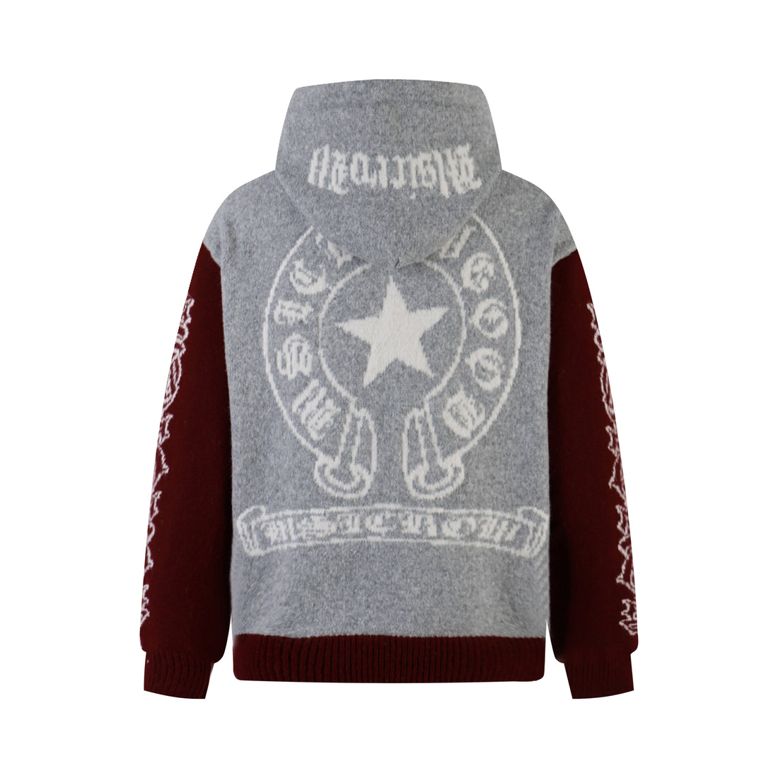 3-6-5.shop Vintage Star Knit Zip Hoodie