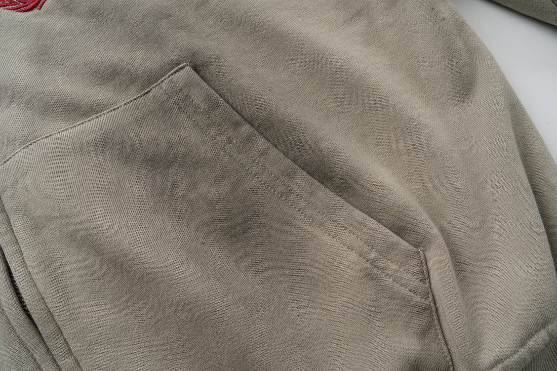 3-6-5.shop Graphic Zip-Up Hoodie