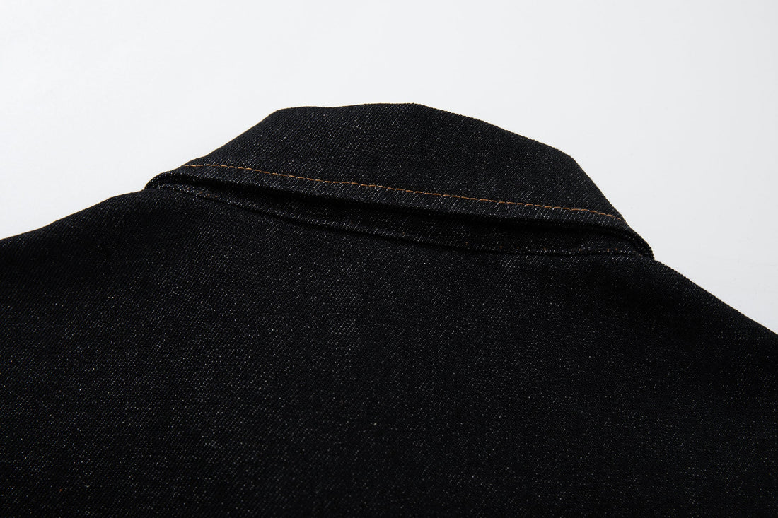 3-6-5.shop Curved Seam Denim Jacket