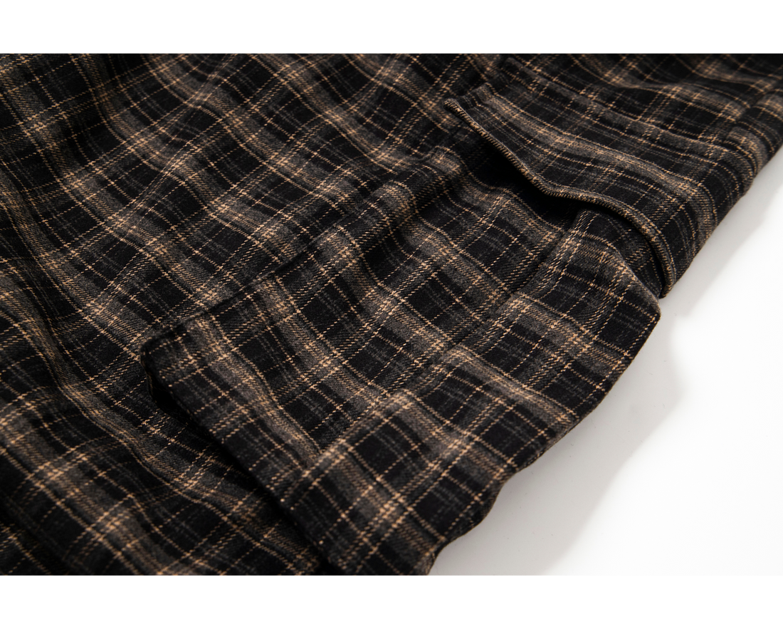 3-6-5.shop Plaid Cargo Shorts