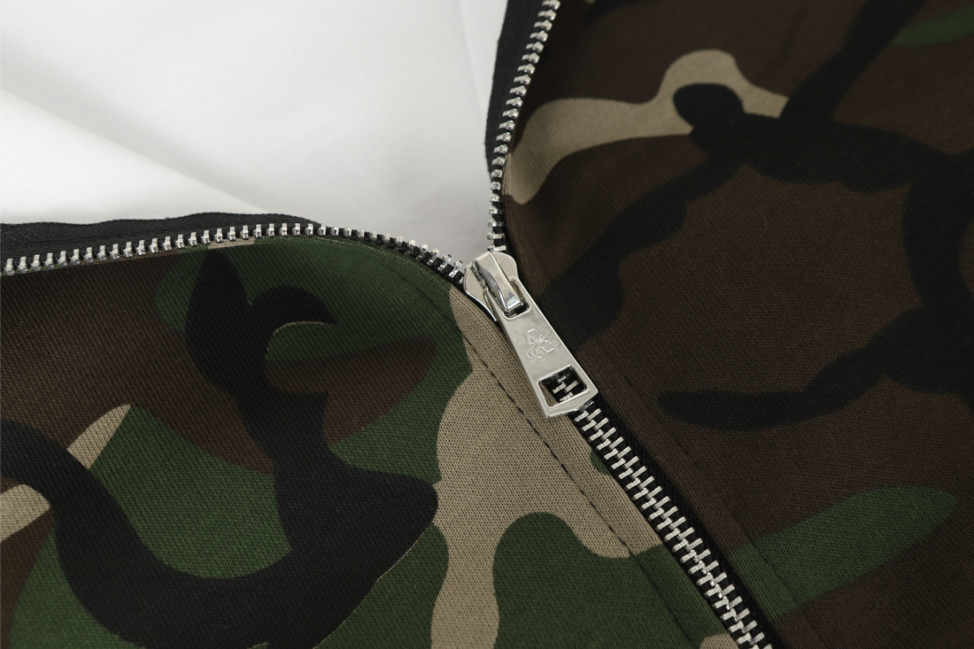 3-6-5.shop Camo Angel Graphic Zip Hoodie
