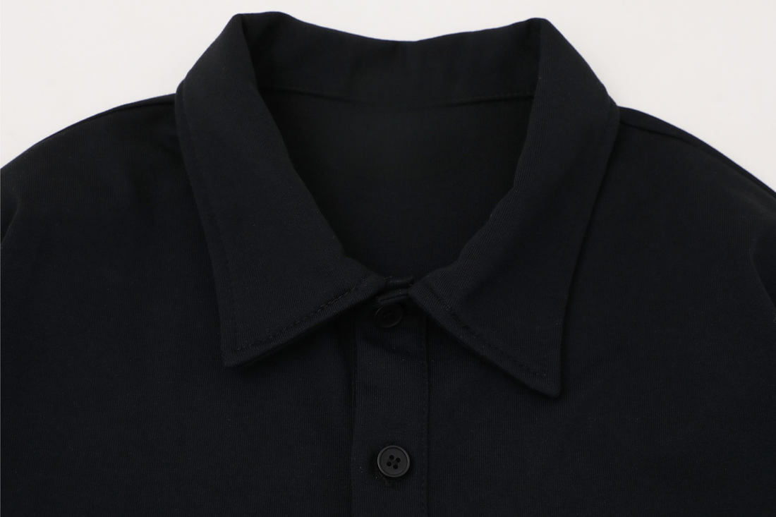 3-6-5.shop Layered Graphic Long Sleeve Polo
