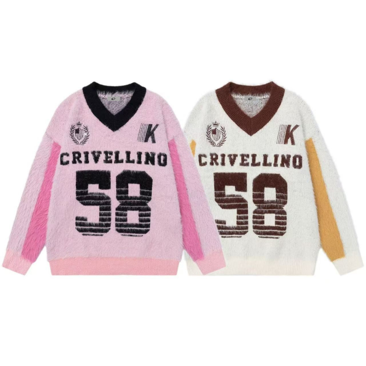 3-6-5.shop Retro Varsity Knit Sweater