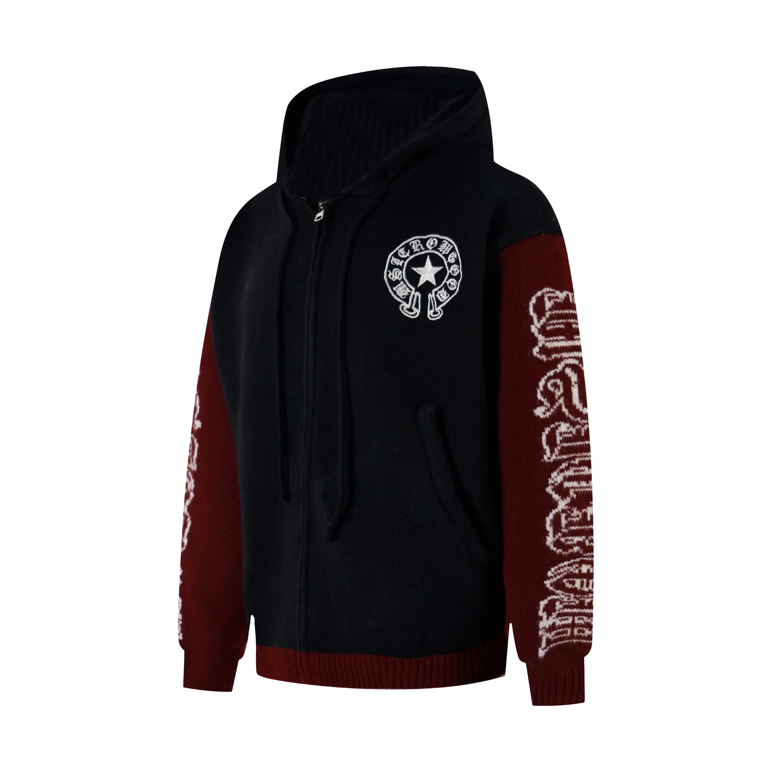 3-6-5.shop Vintage Star Knit Zip Hoodie