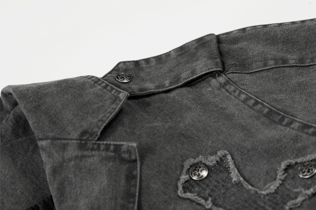 3-6-5.shop Vintage Cross Detail Jacket