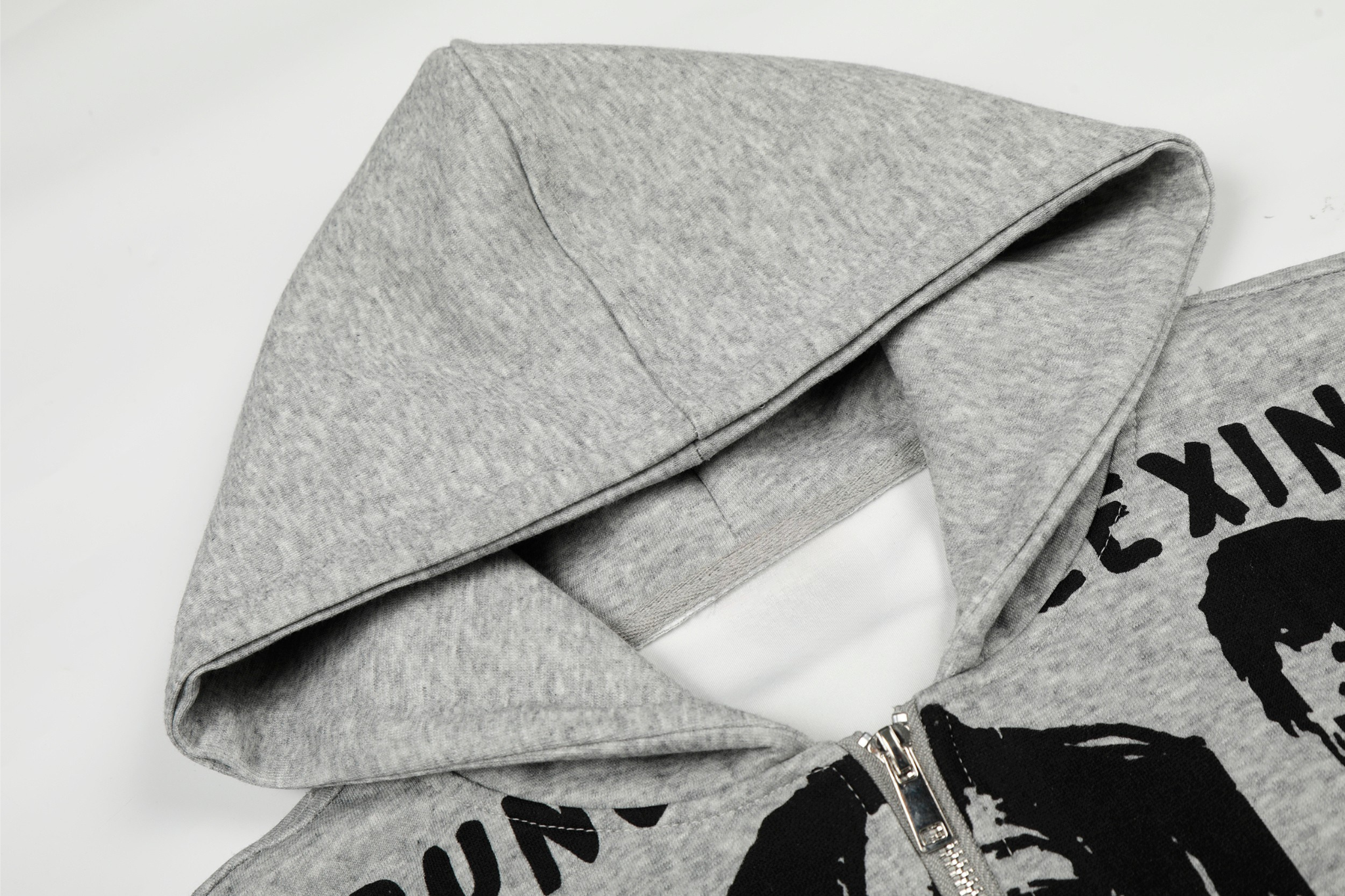 3-6-5.shop Street Manifesto Graphic Zip Hoodie