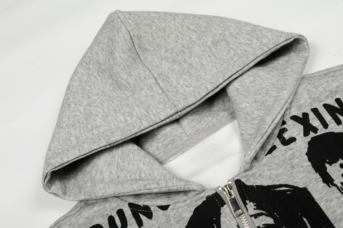 3-6-5.shop Street Manifesto Graphic Zip Hoodie