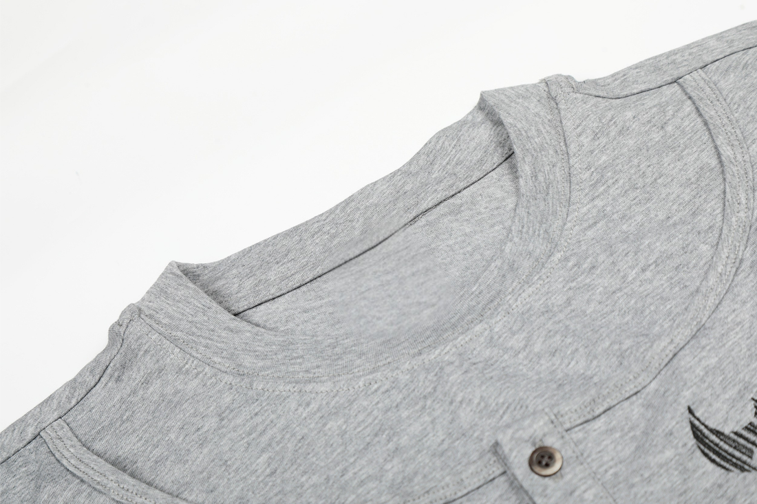 3-6-5.shop Graphic Henley Long Sleeve Tee