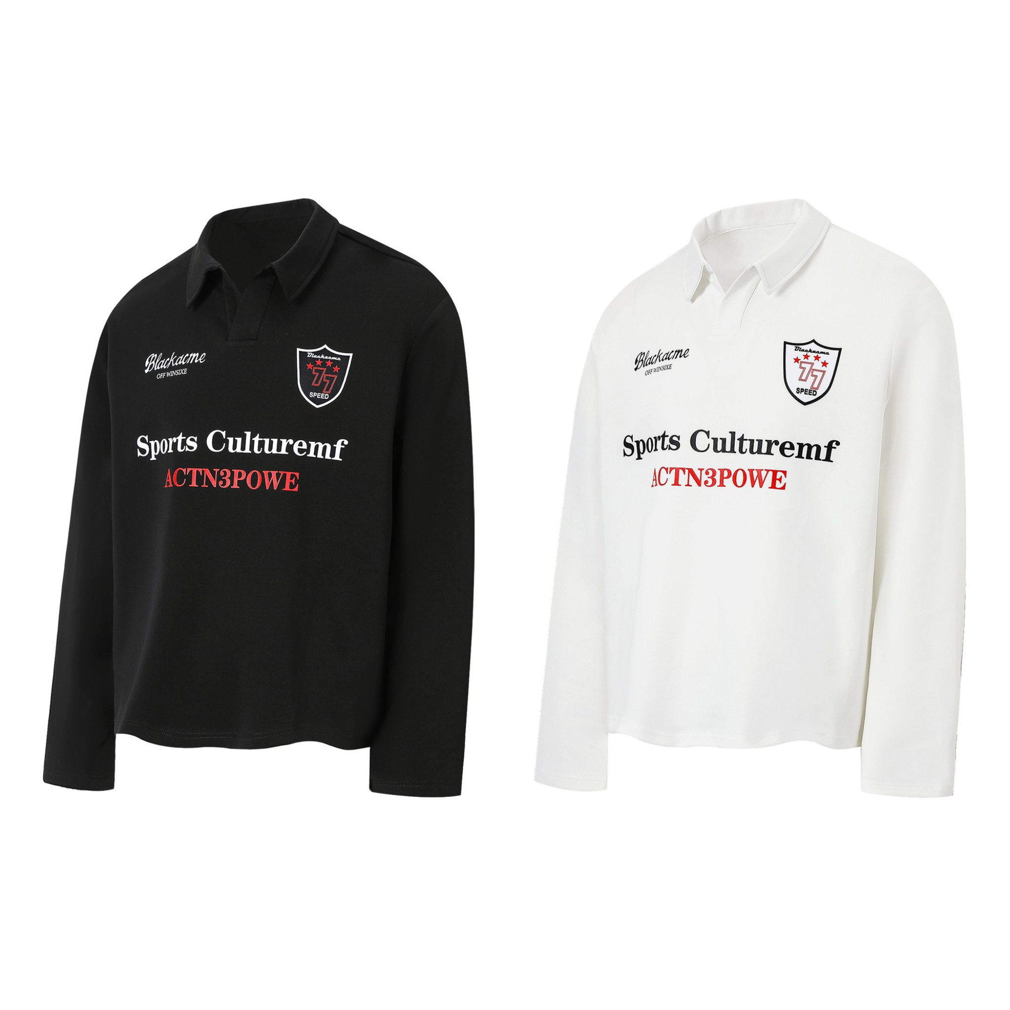 3-6-5.shop Sports Crest Long-Sleeve Polo