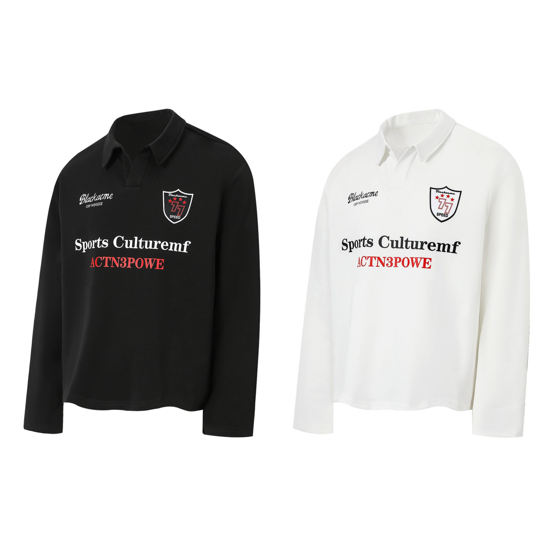 3-6-5.shop Sports Crest Long-Sleeve Polo