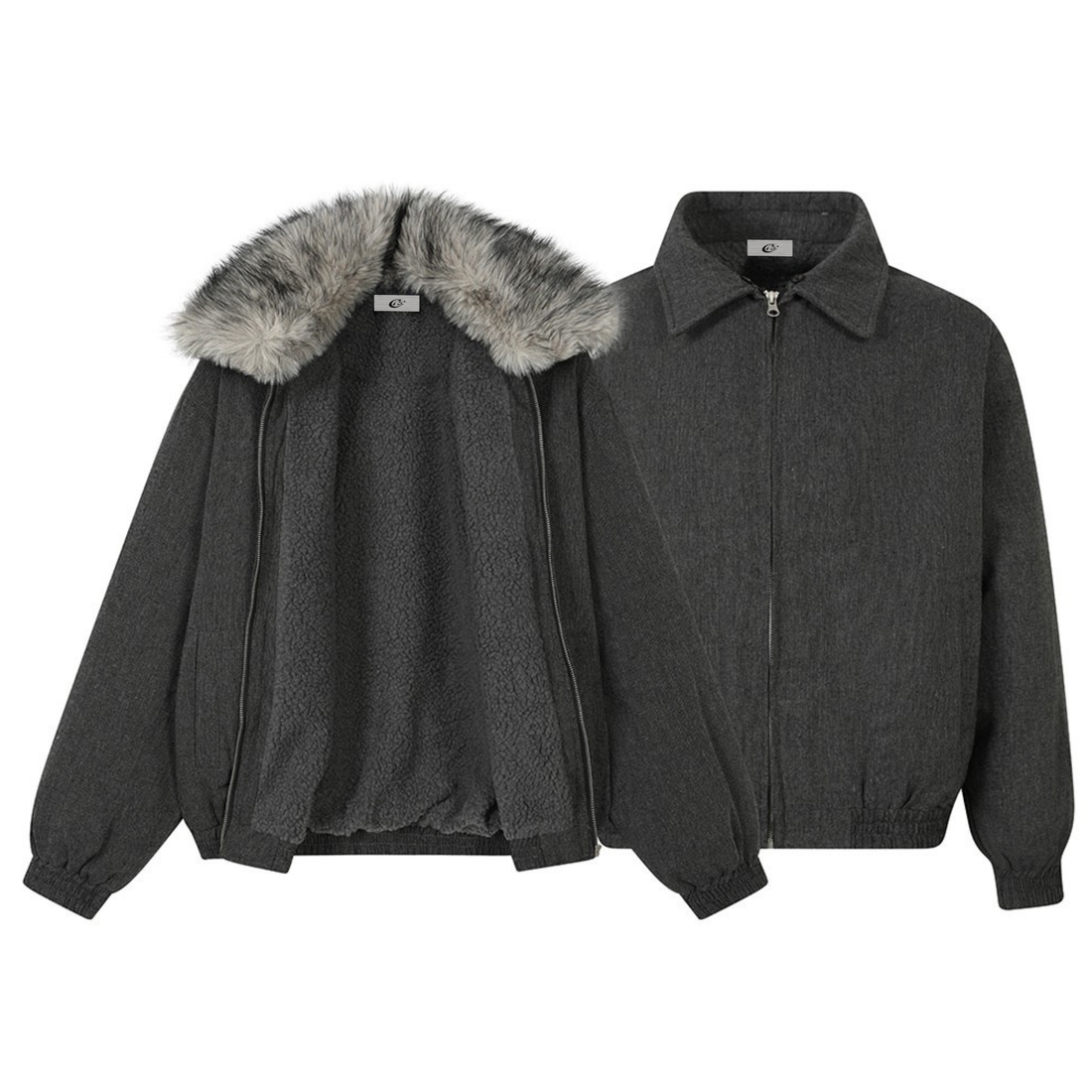 3-6-5.shop Faux Fur-Lined Winter Jacket