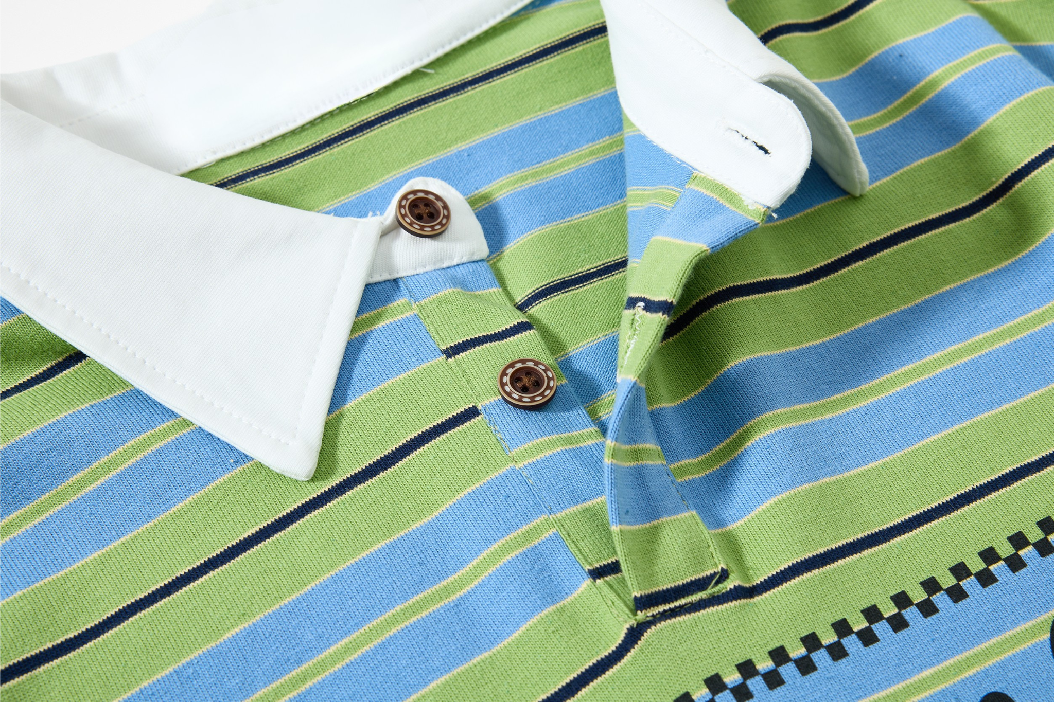 3-6-5.shop Striped Graphic Layered Polo