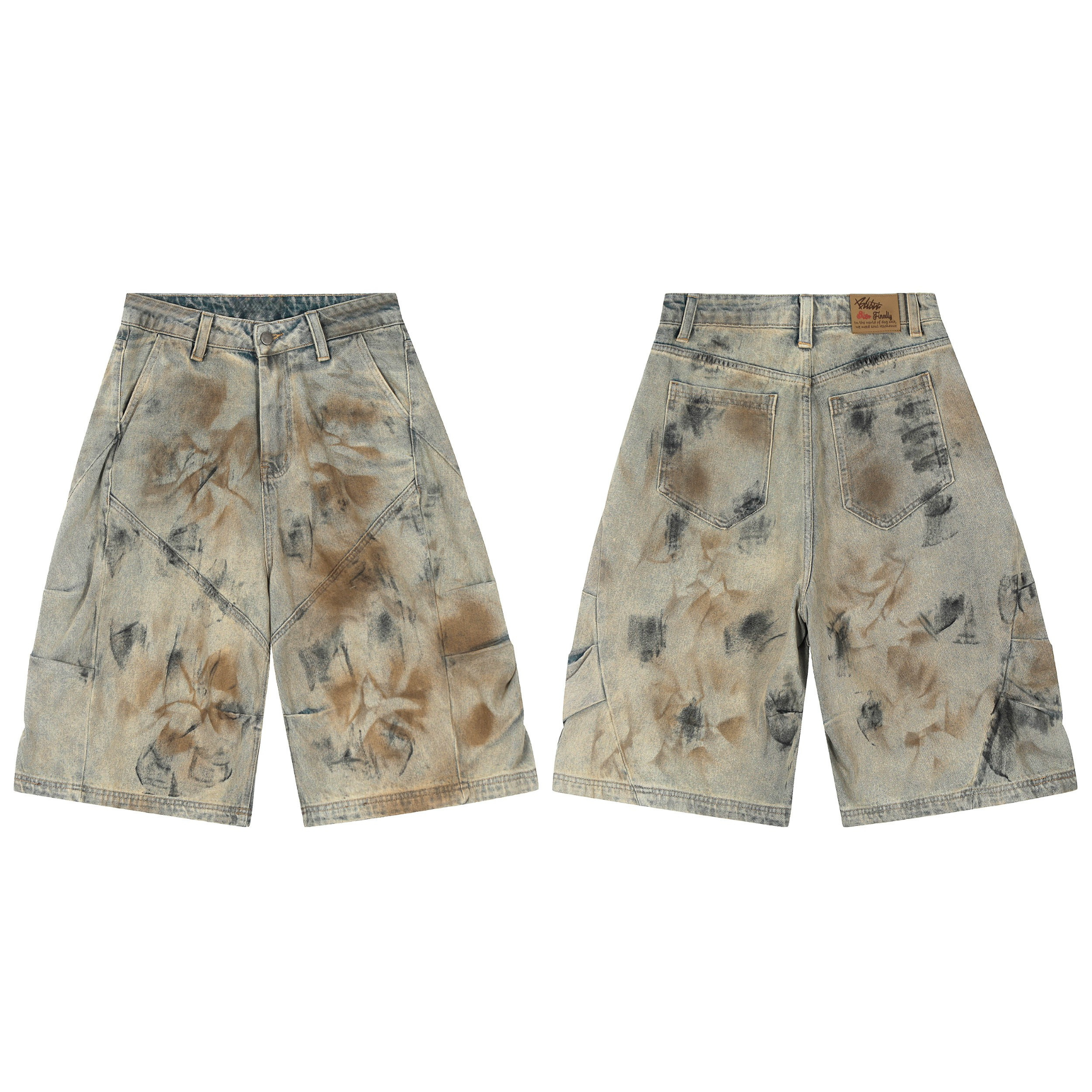 3-6-5.shop Vintage Spray-Dye Shorts