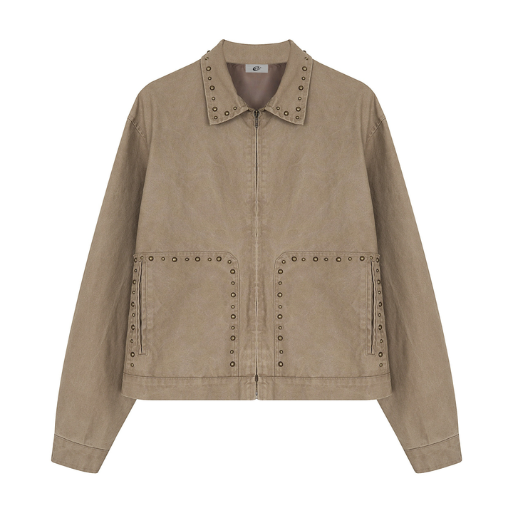 3-6-5.shop Studded Vintage Work Jacket