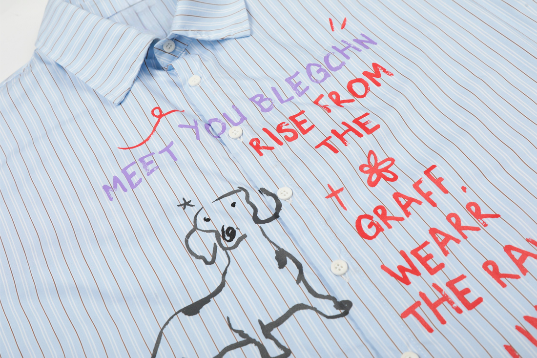 3-6-5.shop Handwritten Stripe Shirt