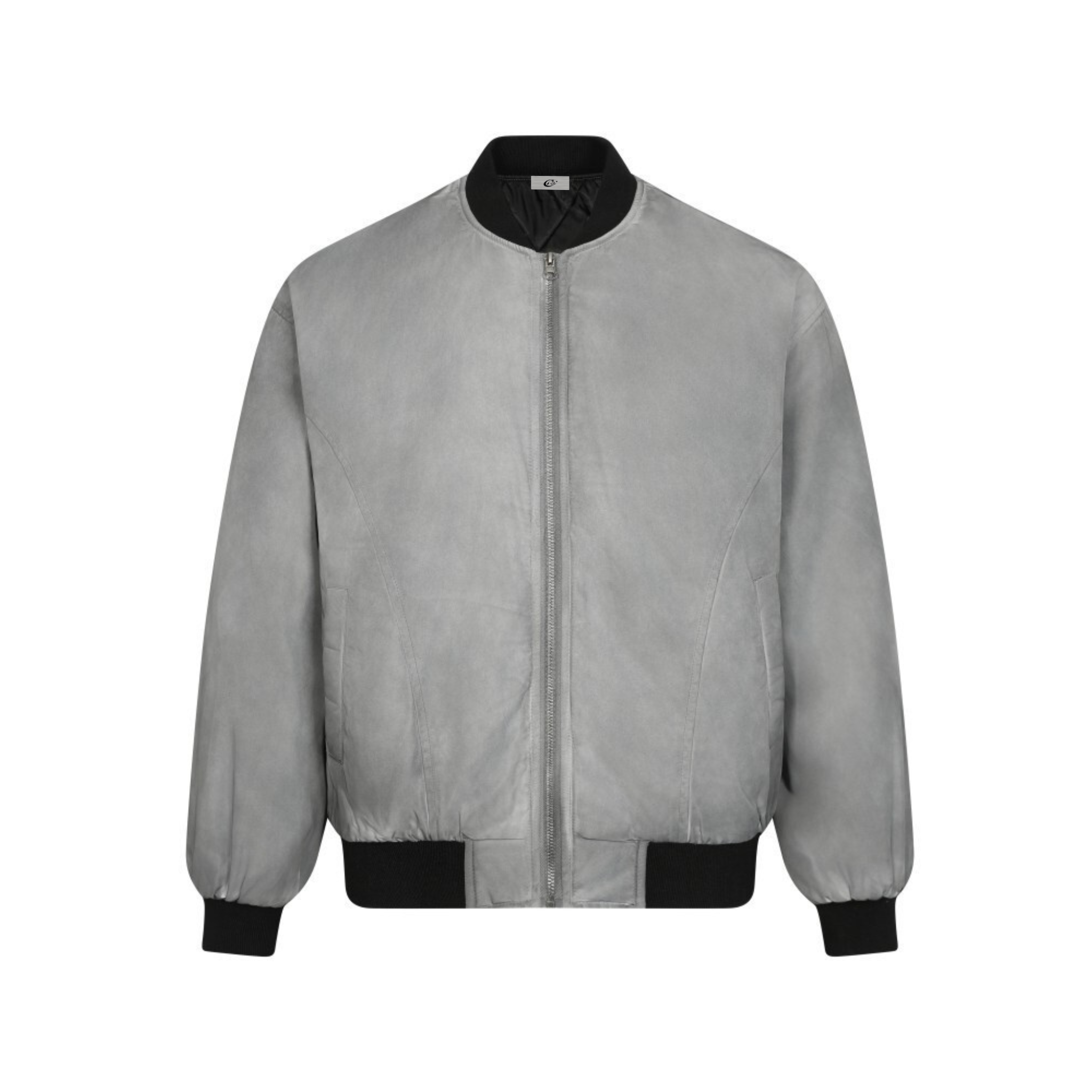 3-6-5.shop Washed Grey Bomber Jacket