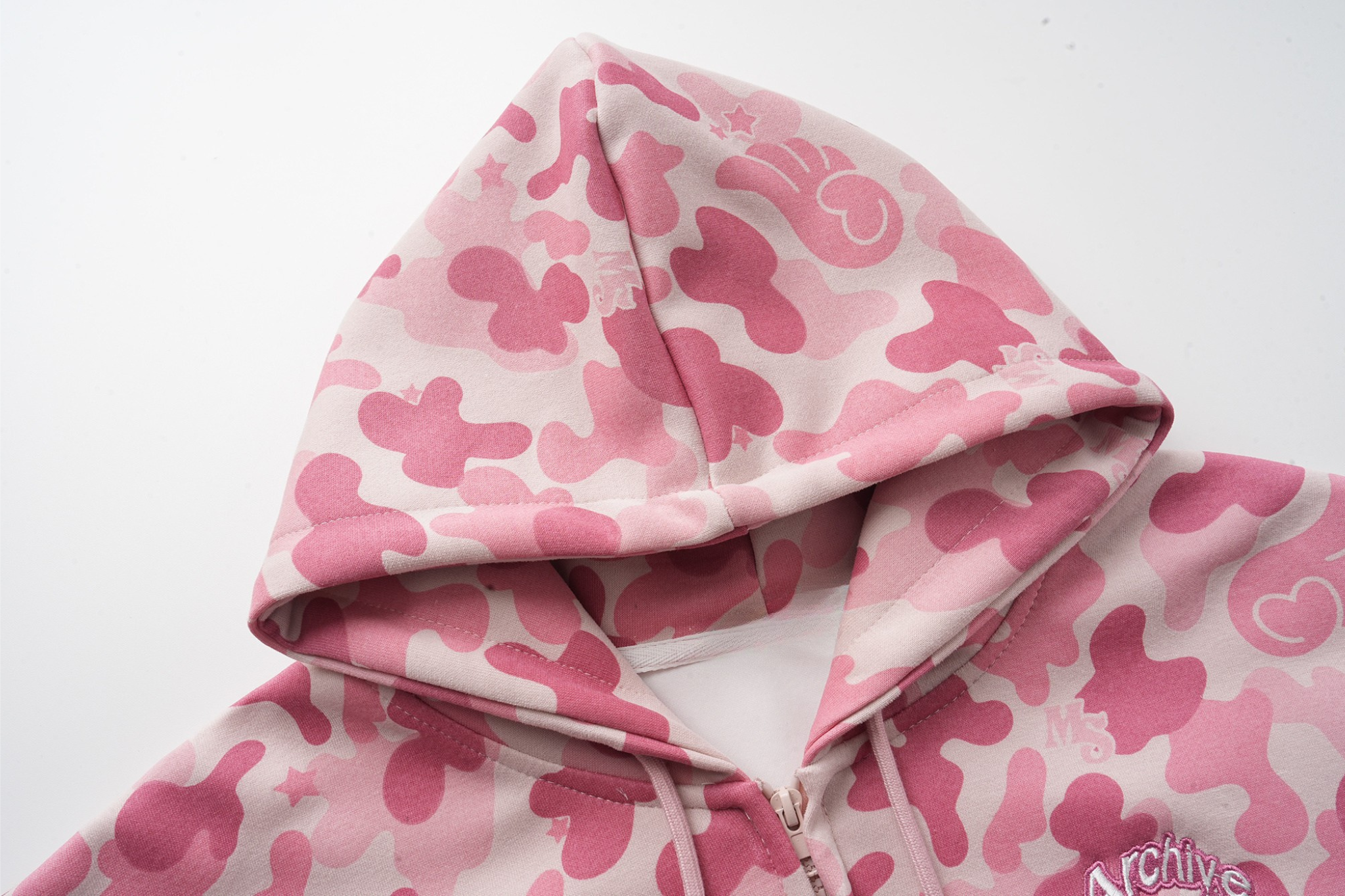 3-6-5.shop Camo Graphic Zip-Up Hoodie