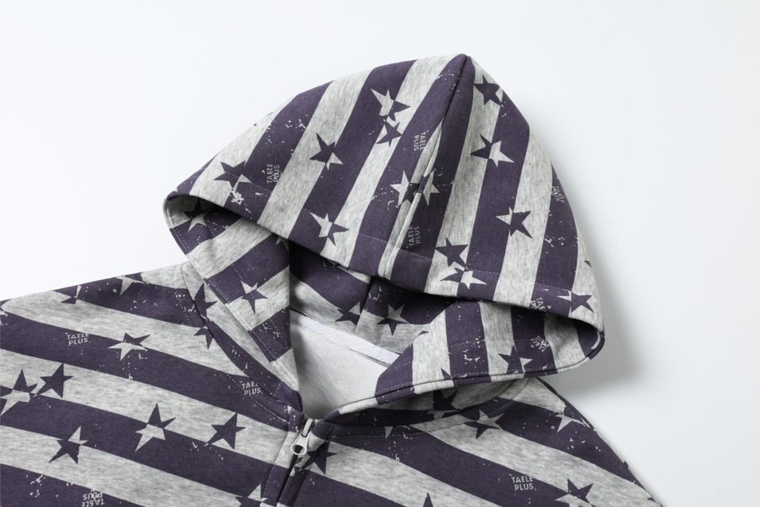 3-6-5.shop Zip-Up Graphic Hoodie