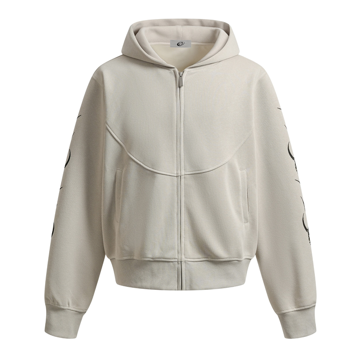 3-6-5.shop Tribal Curve Zip Hoodie