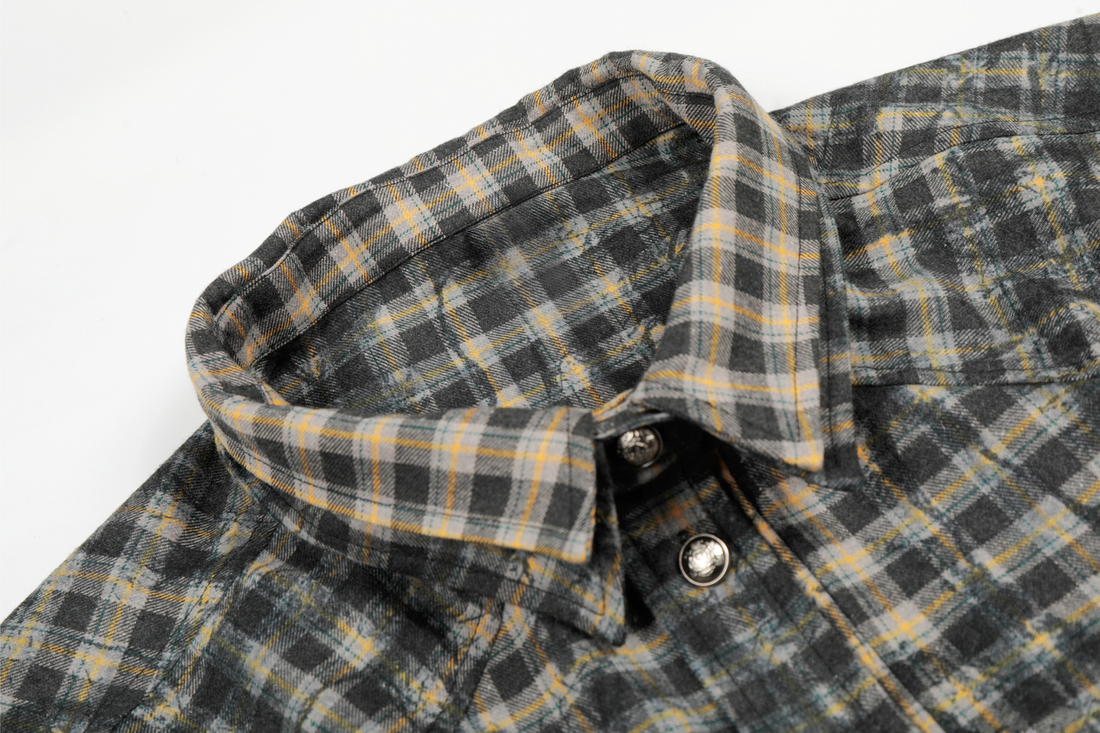 3-6-5.shop Vintage Plaid Button-Up Jacket
