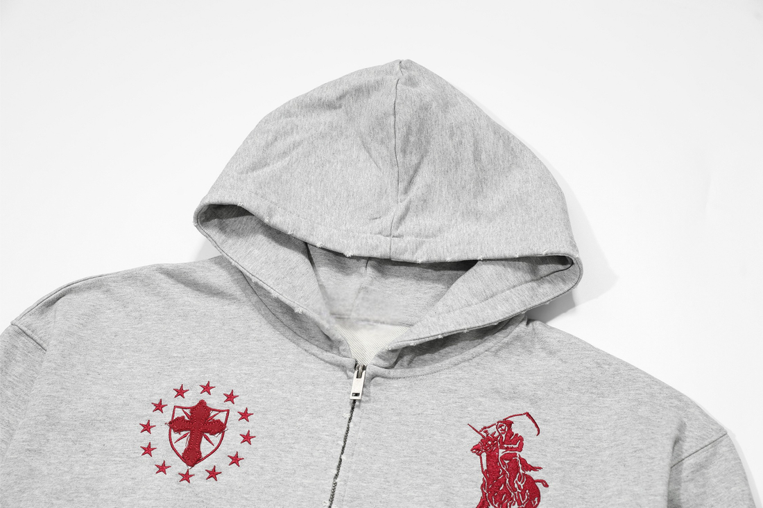 3-6-5.shop Heritage Crest Zip Hoodie