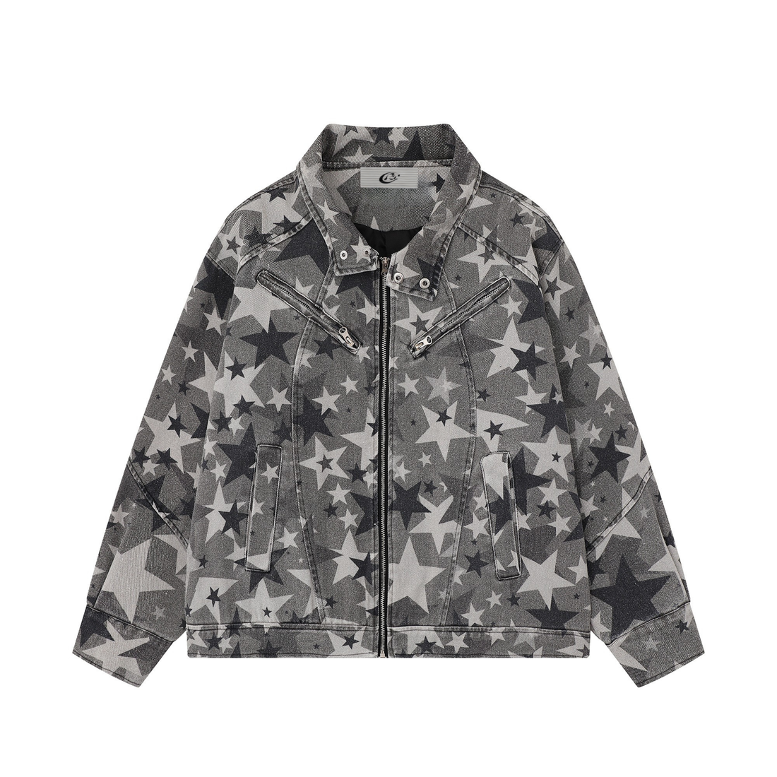 3-6-5.shop Star Pattern Denim Jacket