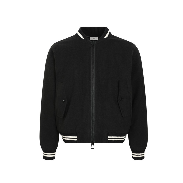 3-6-5.shop Minimal Varsity Wool Jacket