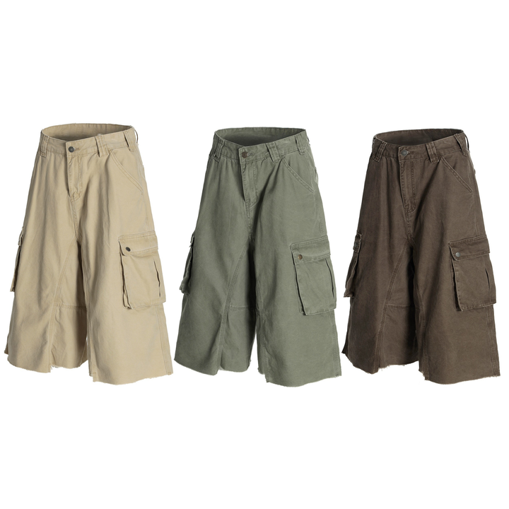 3-6-5.shop Wide-Leg Cargo Shorts