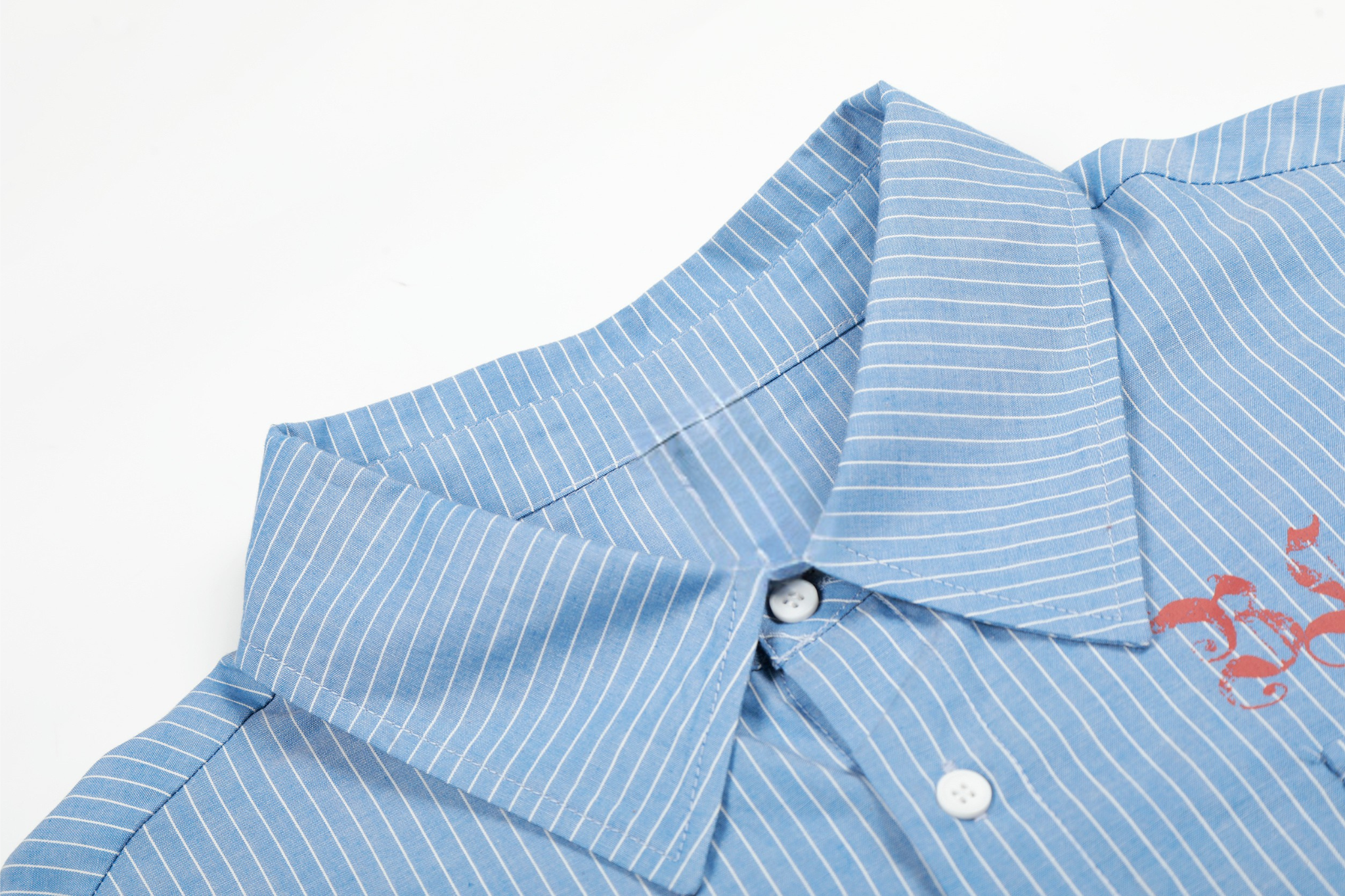 3-6-5.shop Striped Graphic Button-Up Shirt