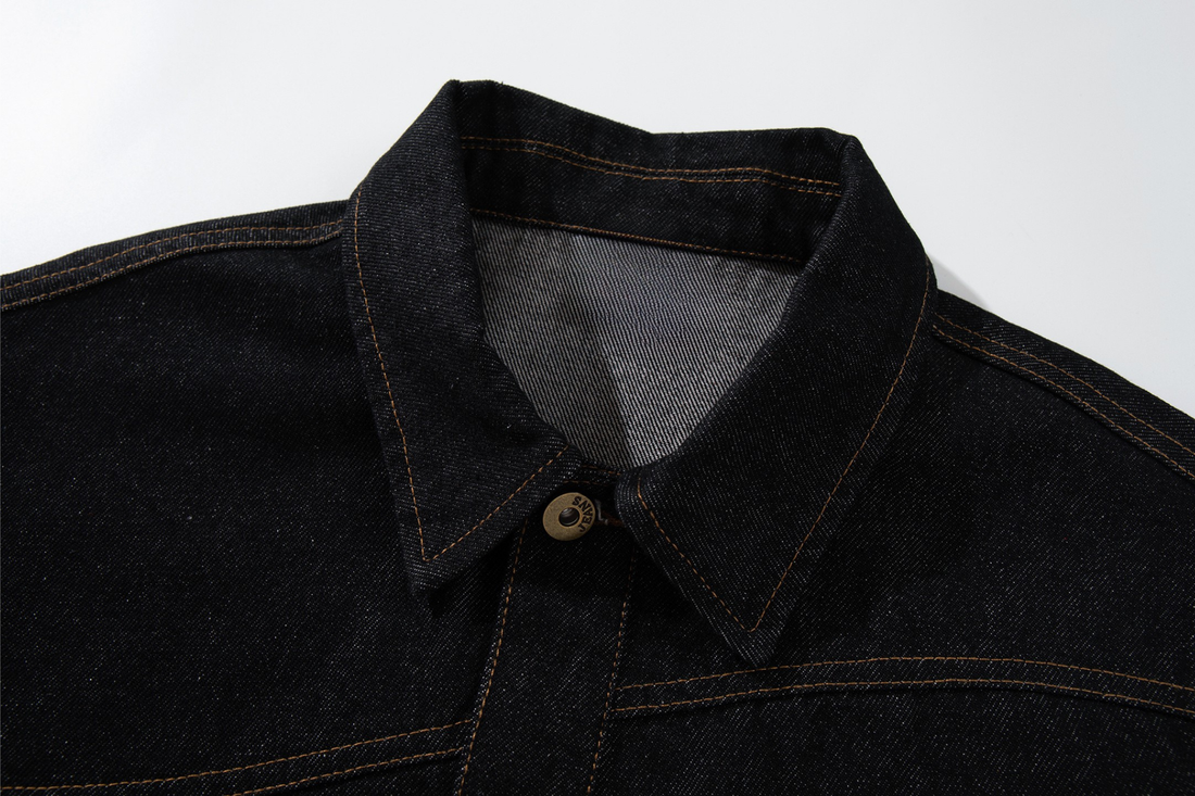 3-6-5.shop Curved Seam Denim Jacket