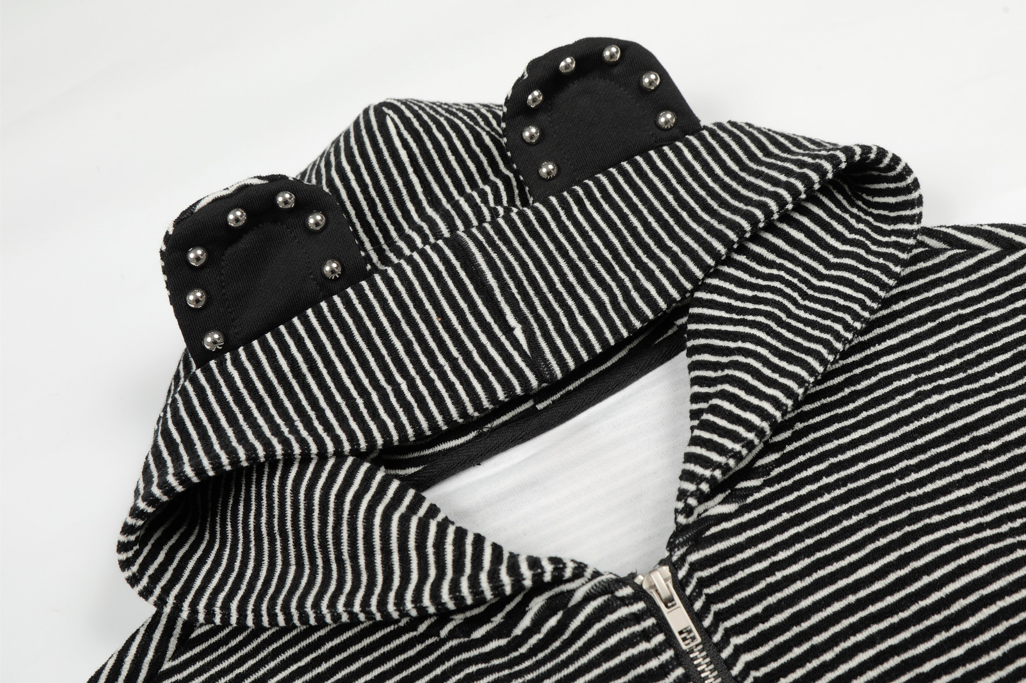 3-6-5.shop Striped Zip Hoodie