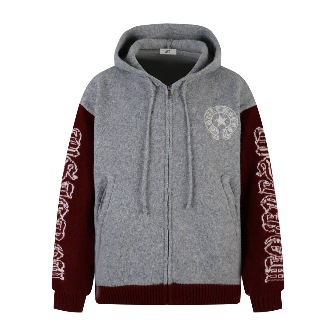 3-6-5.shop Vintage Star Knit Zip Hoodie