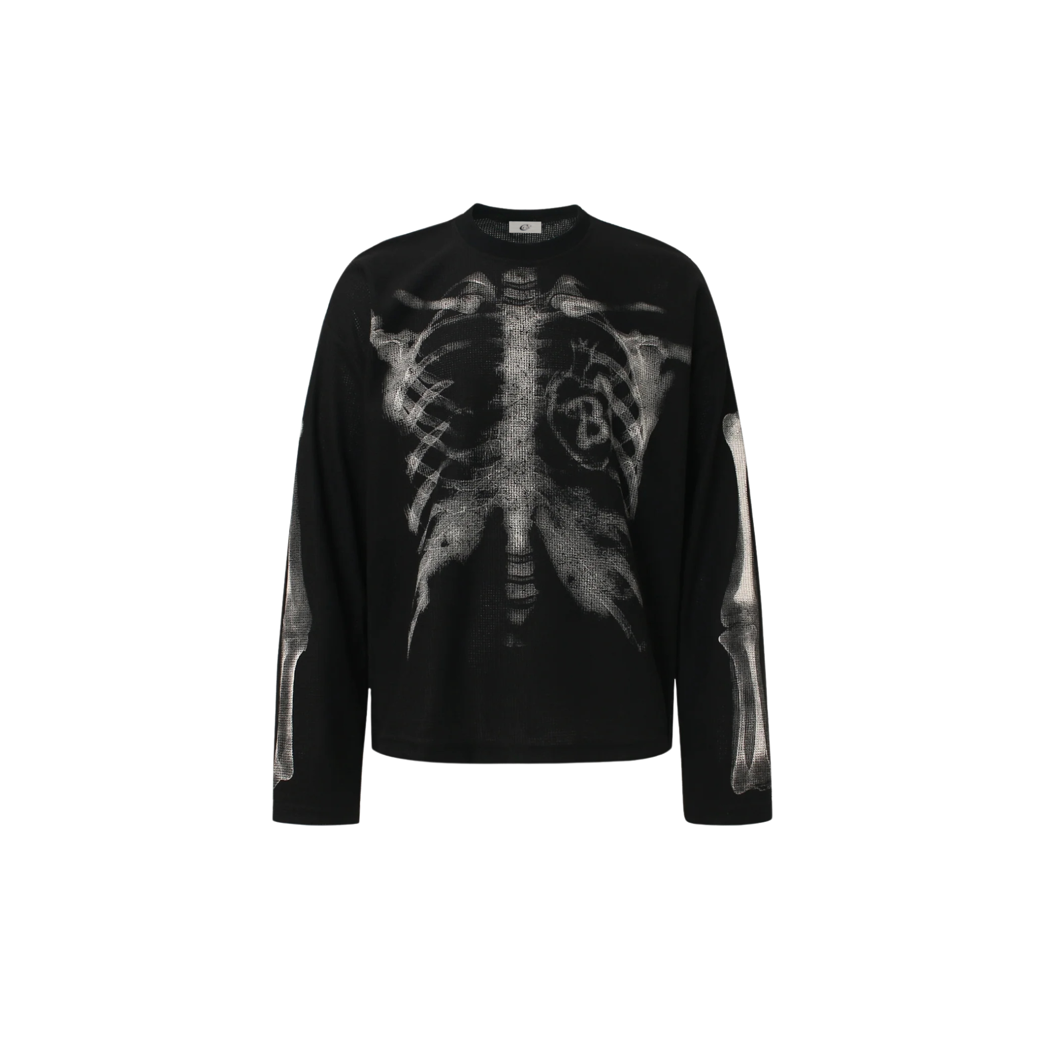 3-6-5.shop Skeleton Print Long Sleeve Tee