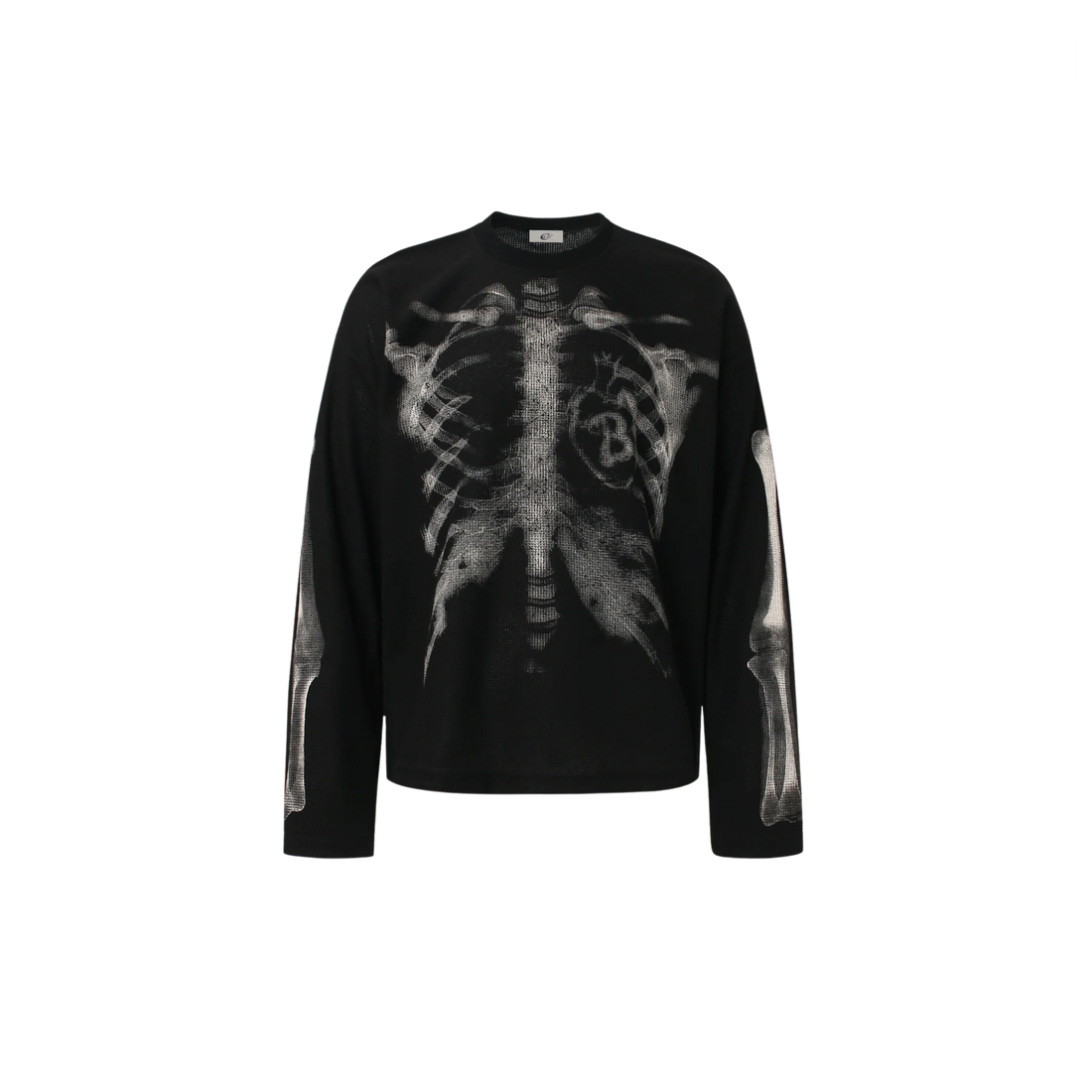 3-6-5.shop Skeleton Print Long Sleeve Tee