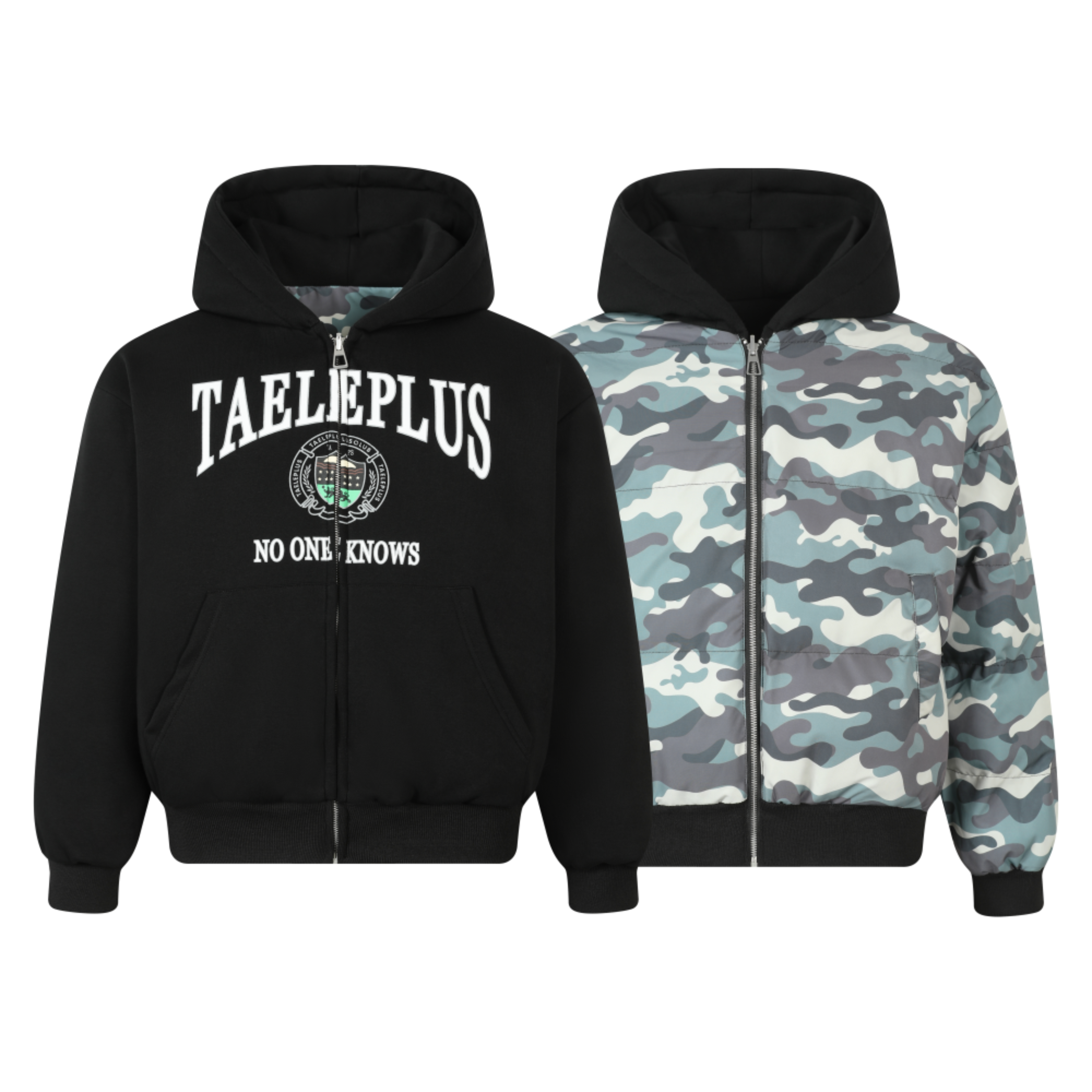 3-6-5.shop Reversible Camo Hoodie Jacket