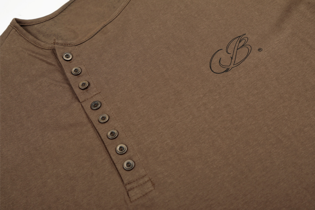 3-6-5.shop Classic Henley Long Sleeve Tee