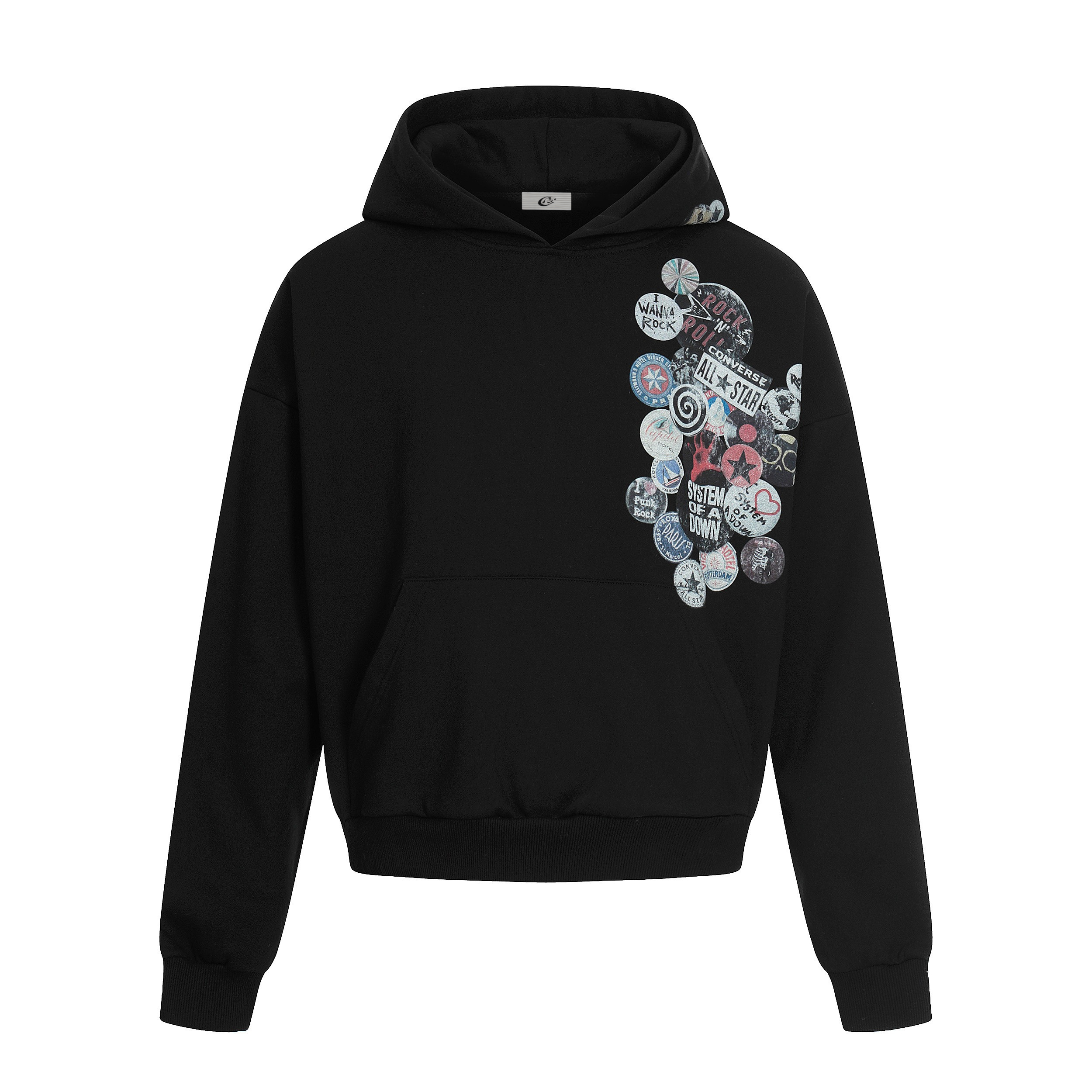 3-6-5.shop Graphic Badge Hoodie