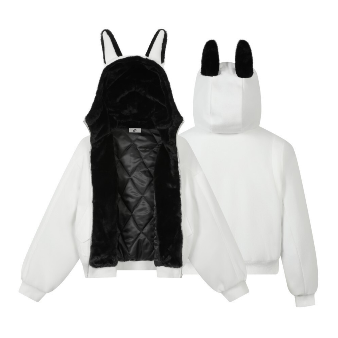 3-6-5.shop Bunny Ear Sherpa Hoodie Jacket