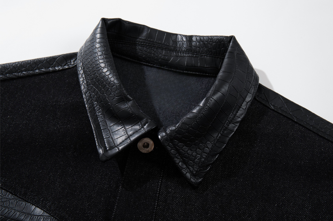 3-6-5.shop Denim Panel Jacket