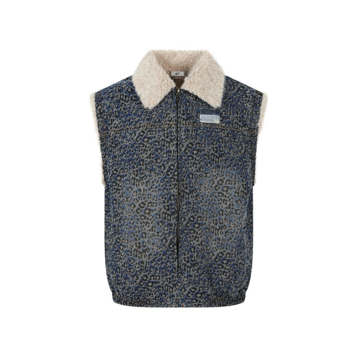 3-6-5.shop Leopard Sherpa Collar Vest