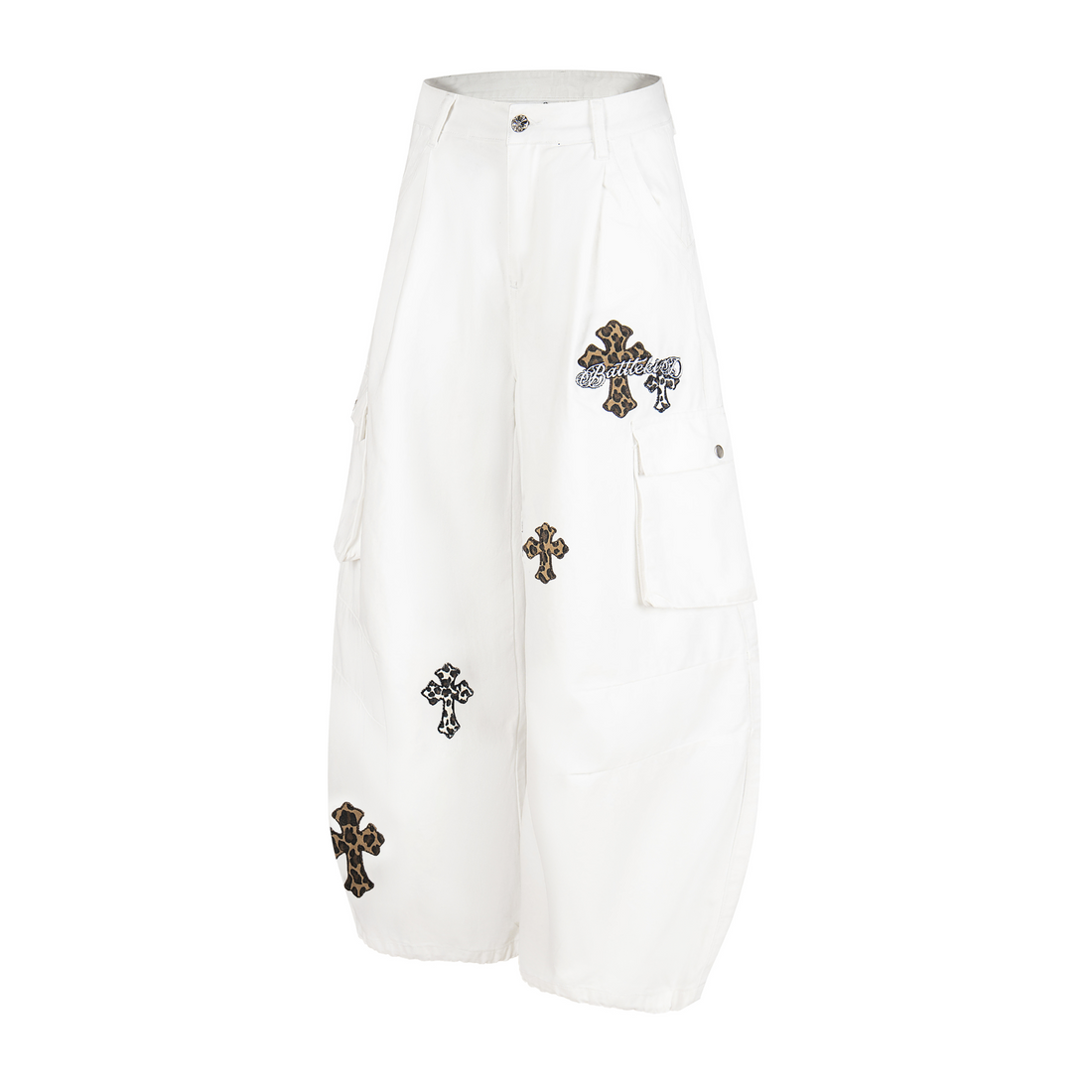 3-6-5.shop Cross Embroidered Cargo Pants