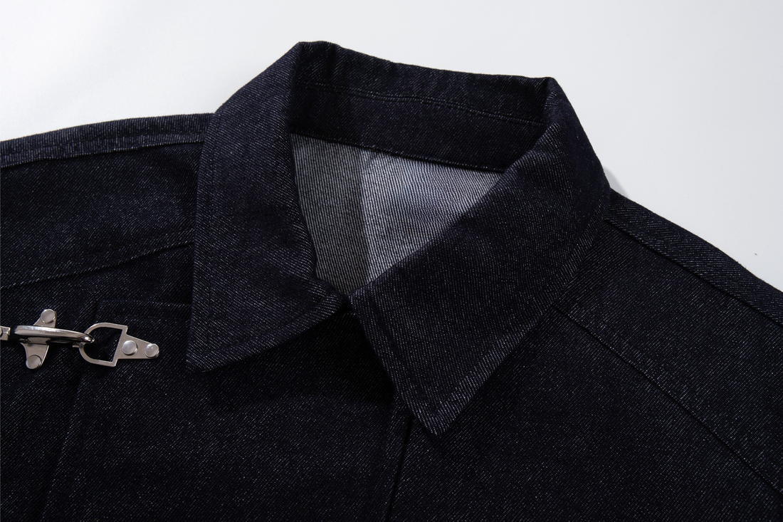 3-6-5.shop Buckle Detail Denim Jacket