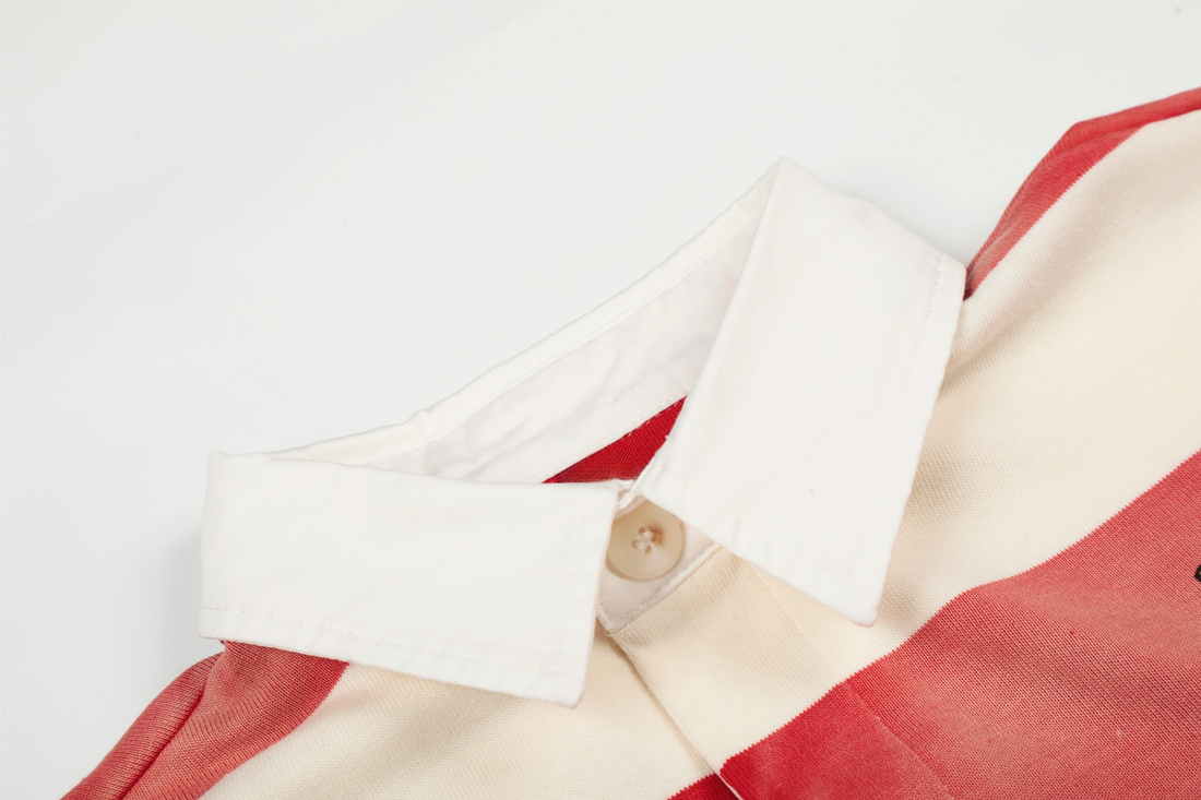 3-6-5.shop Striped Long Sleeve Rugby Shirt